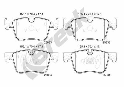 Citroën Grand C4 SPACETOURER 1.6 BlueHDi 100 Front Brake Pads - thumbnail image 2