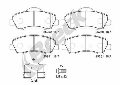 Peugeot 301 1.2 PureTech 82 Front Brake Pads - thumbnail image 2
