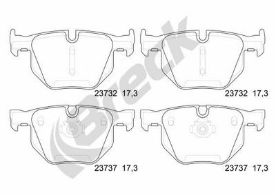 BMW 6 Convertible 630 i Rear Brake Pads - thumbnail image 2