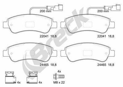 FIAT Ducato Bus 150 Multijet 3,0 D Rear Brake Pads - thumbnail image 3
