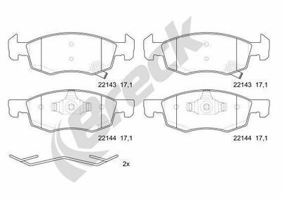 Vauxhall Corsa Mk IV 1.0 Front Brake Pads - thumbnail image 3