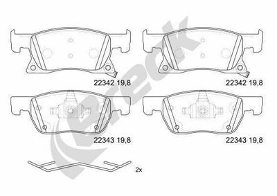 Vauxhall Astra Mk VII 1.5 CRDI Front Brake Pads - thumbnail image 4