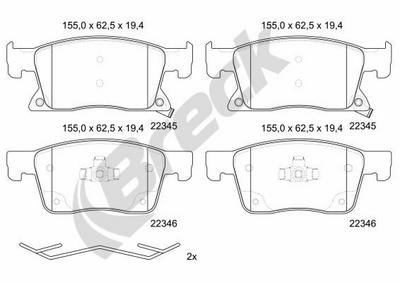Vauxhall Astra Mk VII Estate 1.0 Front Brake Pads - thumbnail image 2