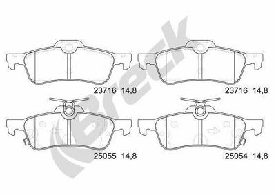 Honda Civic IX 2.0 i-VTEC Type R Rear Brake Pads - thumbnail image 3
