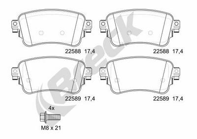 Peugeot Expert Van/ Furgon 1.5 BlueHDi 100 Rear Brake Pads - thumbnail image 2