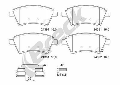 FIAT Sedici 1.6 16V Front Brake Pads - thumbnail image 2