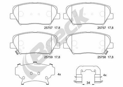 Kia Carens IV 1.6 GDi Front Brake Pads - thumbnail image 2