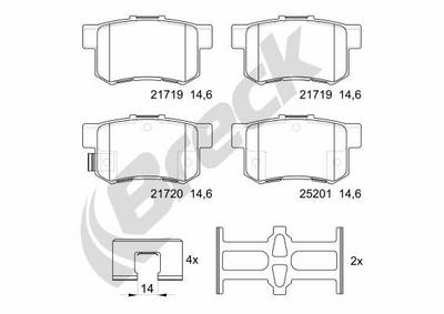 Suzuki Swift III 1.6 Rear Brake Pads - thumbnail image 2