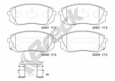 Kia Optima 1.6 CRDi Front Brake Pads - thumbnail image 2