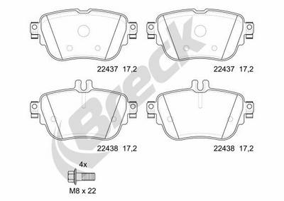 Mercedes-Benz CLS 220 d Rear Brake Pads - thumbnail image 2
