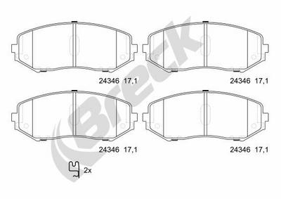 Suzuki Grand Vitara II 1.6 AWD Front Brake Pads - thumbnail image 2