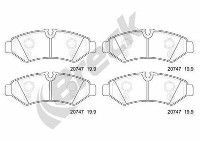 Mercedes-Benz Sprinter 3-t Platform/ Chassis 211 CDI Rear Brake Pads - thumbnail image 3