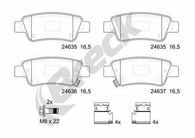 Honda CR-V IV 1.6 i-DTEC Rear Brake Pads - thumbnail image 2