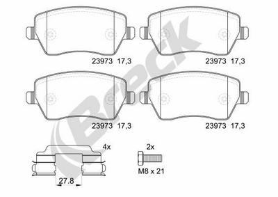 Renault ZOE Front Brake Pads - thumbnail image 2