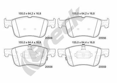 Ford Kuga III 2.5 Duratec Plug-in-Hybrid Front Brake Pads - thumbnail image 3