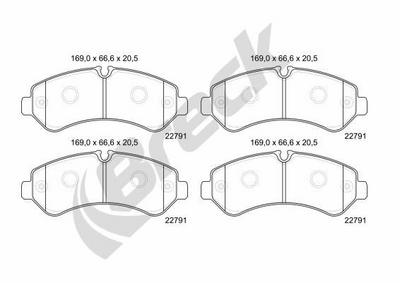 Mercedes-Benz SPRINTER 5-t Van/ Furgon 511 CDI Rear Brake Pads - thumbnail image 2