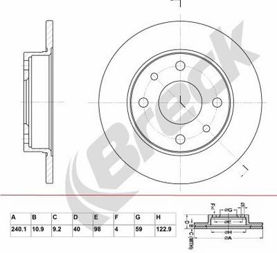 FIAT MAREA 2.4 JTD 130 Rear Brake Discs - thumbnail image 2