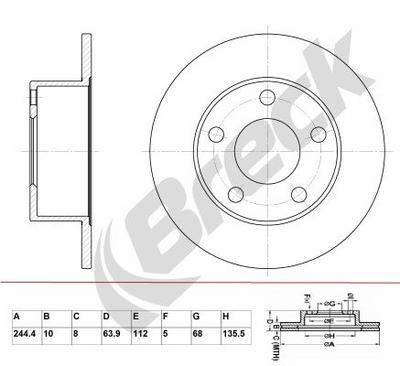 Audi A6 C4 2.8 Rear Brake Discs - thumbnail image 2