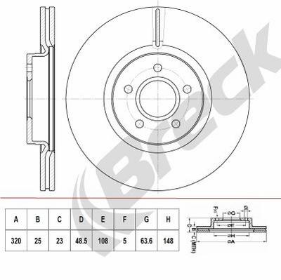 Volvo V50 D5 Front Brake Discs - thumbnail image 2