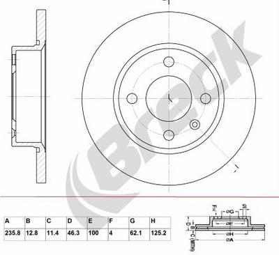 Skoda FAVORIT Forman 1.3 Front Brake Discs - thumbnail image 2