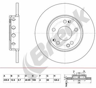 Vauxhall CORSAVAN Mk I Van/ Furgon/Hatchback 1.5 D Front Brake Discs - thumbnail image 2