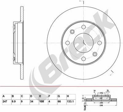 Peugeot 205 Mk II 1.1 Front Brake Discs - thumbnail image 2