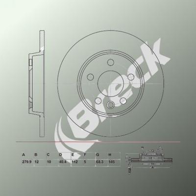 Volkswagen TRANSPORTER / CARAVELLE Mk IV Bus (70B, 70C, 7DB, 7DK, 7 1.9 TD Rear Brake Discs