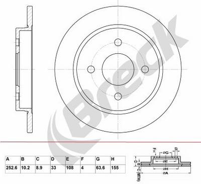 Panther KALLISTA 2.8 i Rear Brake Discs - thumbnail image 2