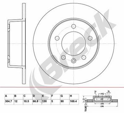 Renault Master II Bus 2.5 D Rear Brake Discs - thumbnail image 2