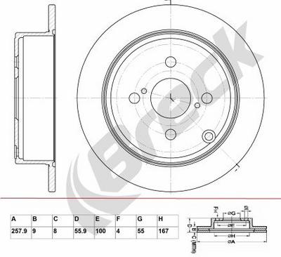 Toyota Corolla Estate 1.6 VVT-i Rear Brake Discs - thumbnail image 2