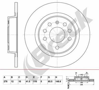 Vauxhall VECTRA Mk II 2.0 16V Turbo Rear Brake Discs - thumbnail image 2