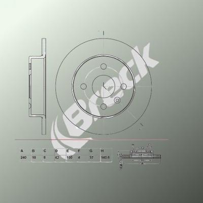 Vauxhall Corsa Sedan 1.7 D Rear Brake Discs