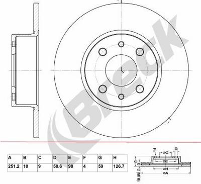 FIAT MULTIPLA 1.9 JTD 105 Rear Brake Discs - thumbnail image 2