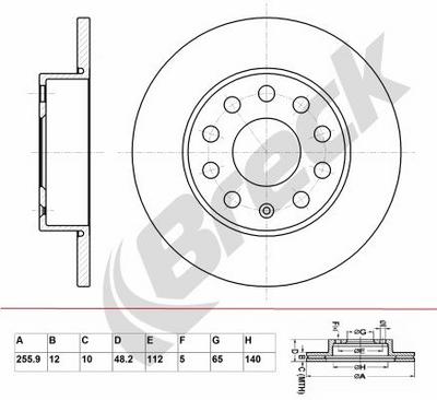 Skoda Superb II 1.6 TDI Rear Brake Discs - thumbnail image 2