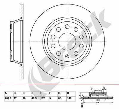 Skoda Superb II 1.4 TSI Rear Brake Discs - thumbnail image 2