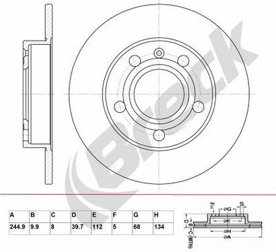 SEAT EXEO 1.8 TSI Rear Brake Discs - thumbnail image 2