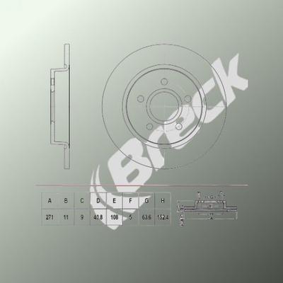Ford Focus III 1.0 EcoBoost Rear Brake Discs