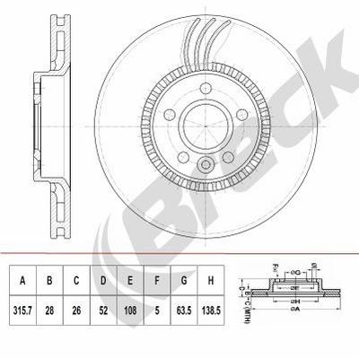 VOLVO S60 II Cross Country T5 Drive-E Polestar AWD Front Brake Discs - thumbnail image 2