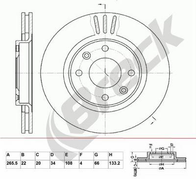 Citroën C5 II 1.8 16V Front Brake Discs - thumbnail image 3