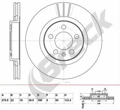 Volkswagen NEW Beetle 1.6 Front Brake Discs - thumbnail image 3