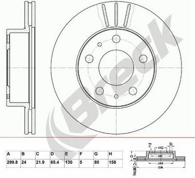Citroën Relay I Platform/ Chassis 2.8 HDi Front Brake Discs - thumbnail image 2
