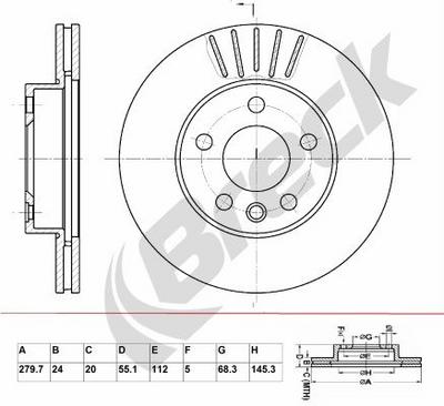 Volkswagen TRANSPORTER Mk IV Platform/ Chassis (70E, 70L, 70M, 7DE, 2.0 Front Brake Discs - thumbnail image 2
