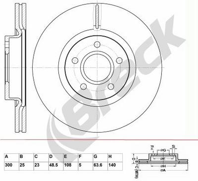 Volvo C30 1.8 Front Brake Discs - thumbnail image 2