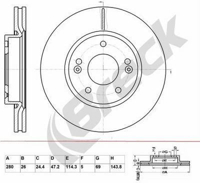 Kia Ceed SW 1.4 Front Brake Discs - thumbnail image 2