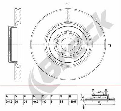 Toyota Avensis 2.0 D-4D Front Brake Discs - thumbnail image 2