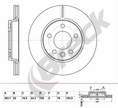 Volkswagen TRANSPORTER / CARAVELLE Mk VI Bus 2.0 TDI Rear Brake Discs - thumbnail image 2
