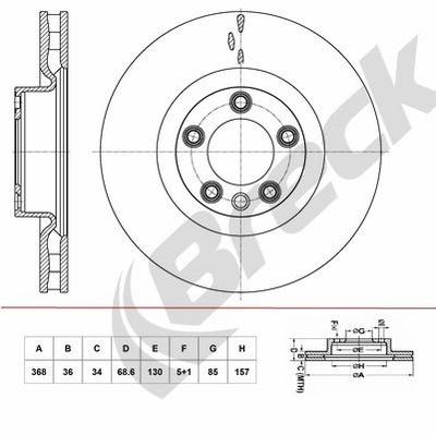 Porsche Cayenne Turbo S 4.8 Front Brake Discs - thumbnail image 2
