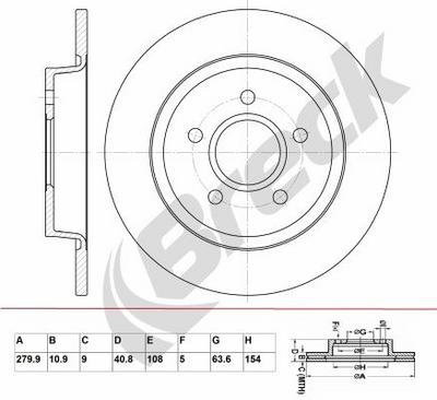 VOLVO C70 II Convertible 2.4 Rear Brake Discs - thumbnail image 2