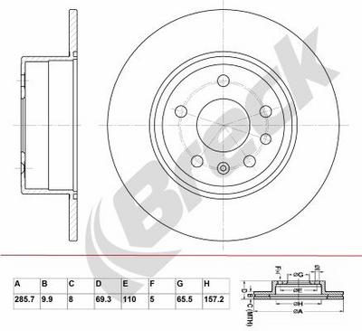Vauxhall VECTRA Liftback 2.5 i V6 Rear Brake Discs - thumbnail image 2