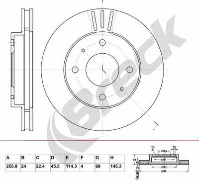 Mitsubishi SPACE STAR MPV 1.8 MPI Front Brake Discs - thumbnail image 2
